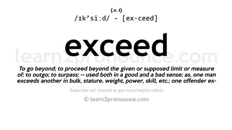 exceed traduction|what dose exceeding mean.